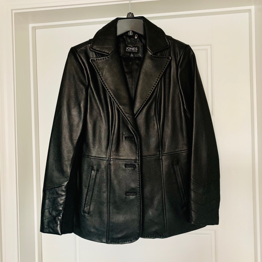 Jones New York Women’s Real Leather Jacket - Mob Wife Era